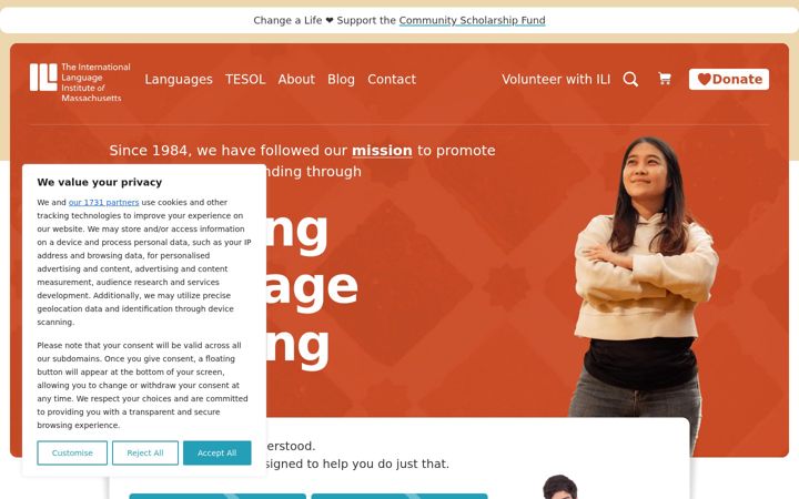 Screenshot of ili.edu
