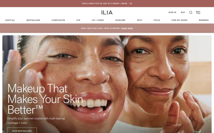 Screenshot of iliabeauty.com