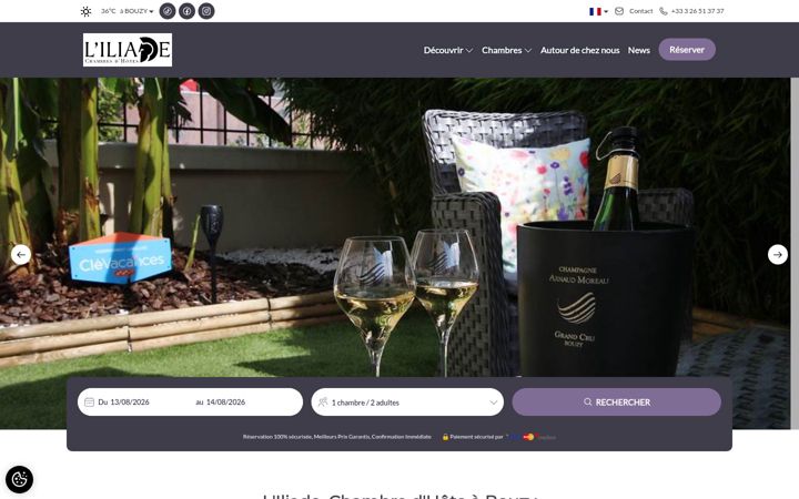 Screenshot of iliade-bouzy.fr
