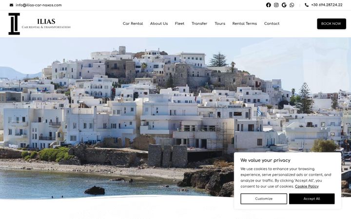 Screenshot of ilias-car-naxos.com