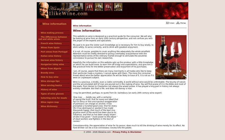 Screenshot of ilikewine.com