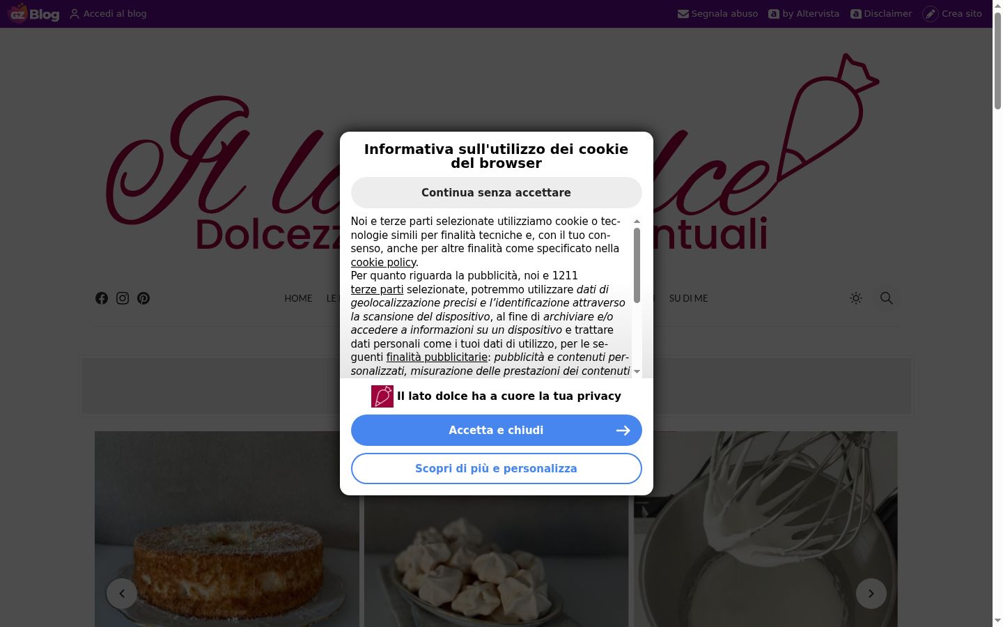 Screenshot tal-banner tal-kunsens muri qabel kwalunkwe interazzjoni