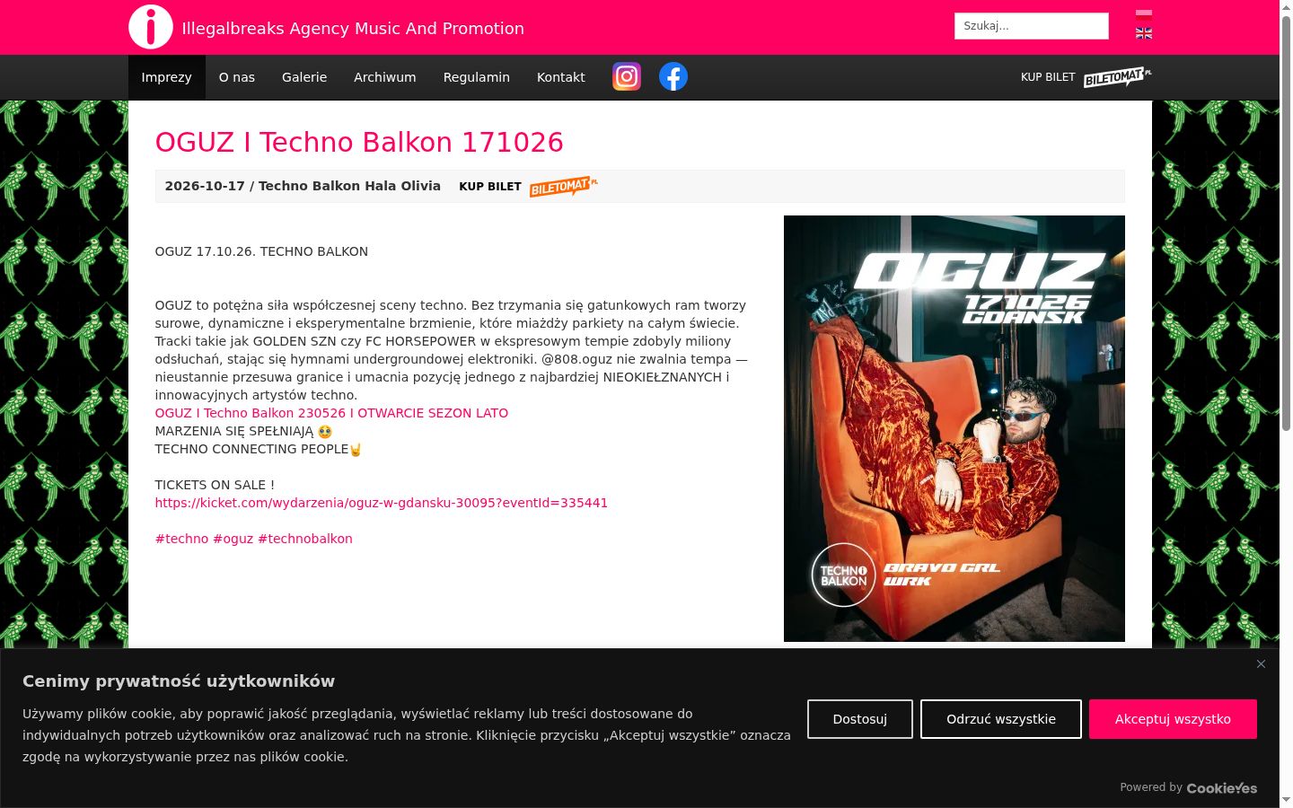Sutikimo reklamjuostės, rodytos prieš bet kokią sąveiką, ekrano kopija