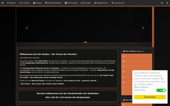 Screenshot of iller-radios.de