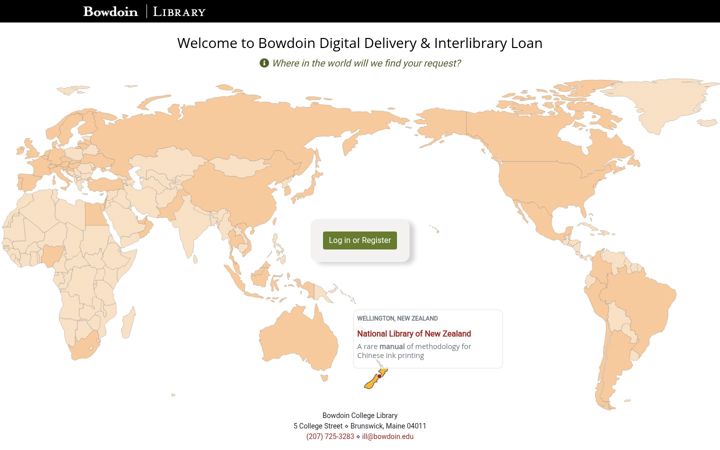 Screenshot of illiad.bowdoin.edu