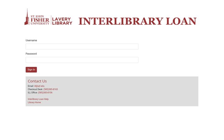 Screenshot of illiad.sjfc.edu
