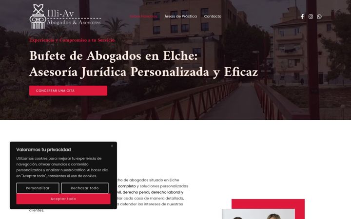 Screenshot of illiavabogadosyasesores.es