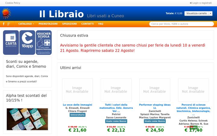 Screenshot of illibraiocuneo.com