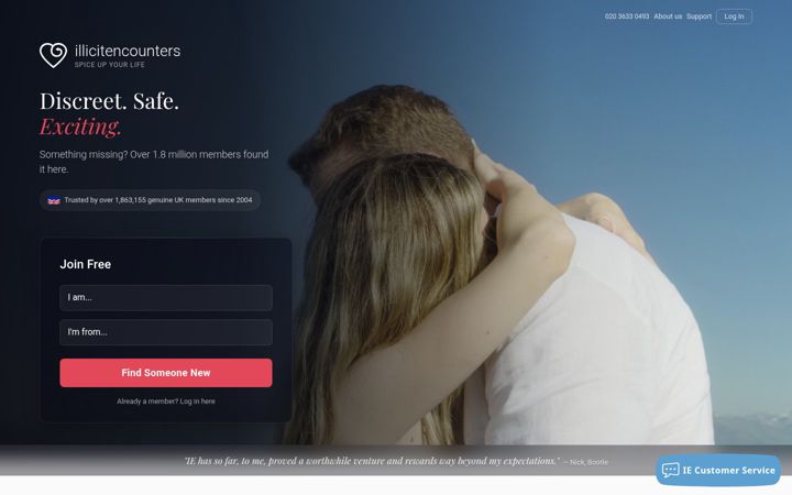 Screenshot of illicitencounters.com