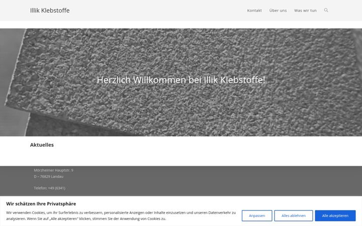 Screenshot of illik-klebstoffe.de