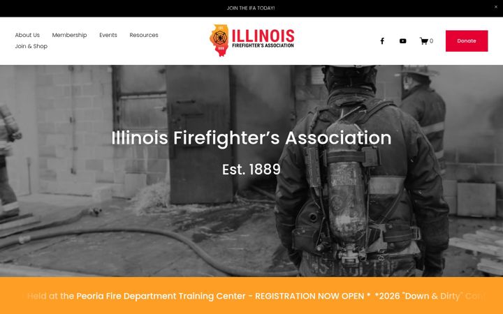 Screenshot of illinoisfirefighters.org