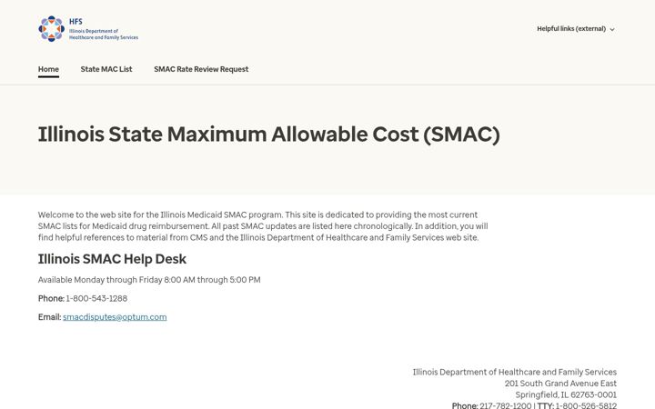 Screenshot of illinoissmac.com