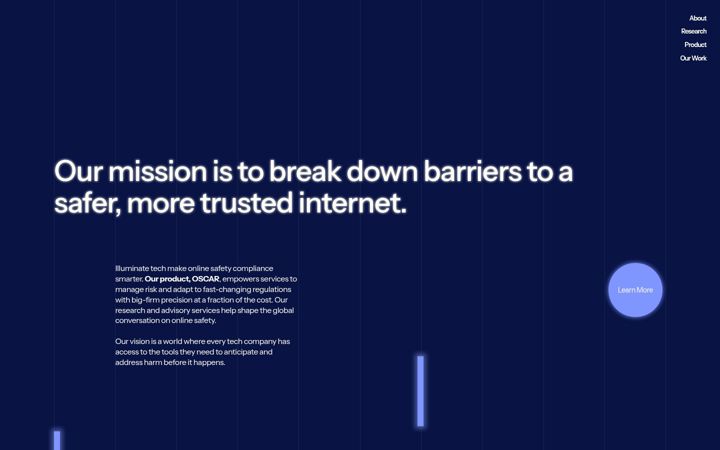 Screenshot von illuminatetech.co.uk