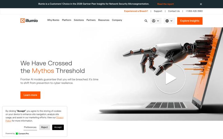 Screenshot του illumio.com
