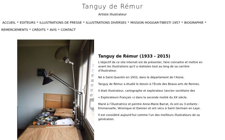 Screenshot of illustrateurtanguyderemur.fr