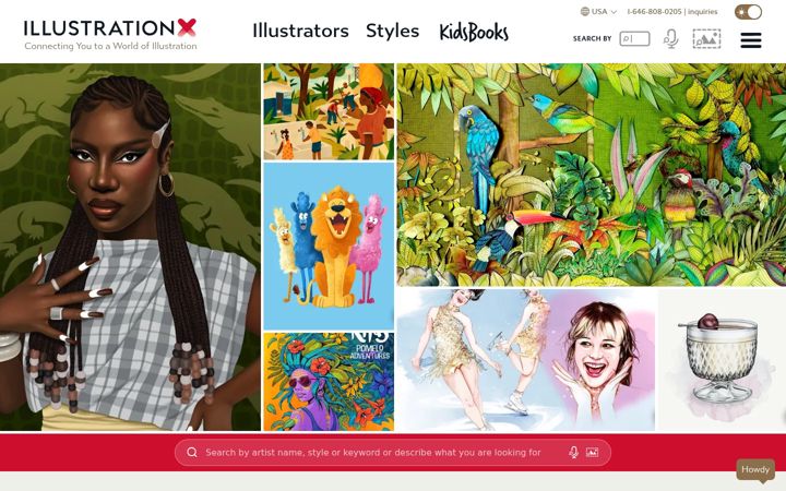 Posnetek zaslona illustrationx.com
