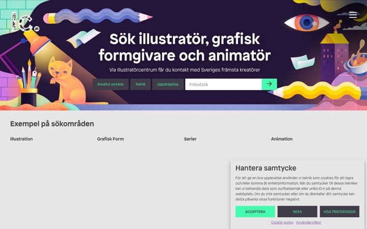 Screenshot of illustratorcentrum.se