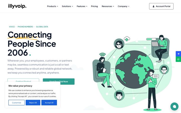 Screenshot of illyvoip.com