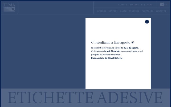 Screenshot of ilmaetichette.it