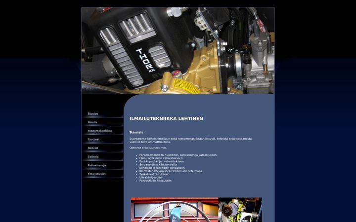 Screenshot of ilmailutekniikka.fi