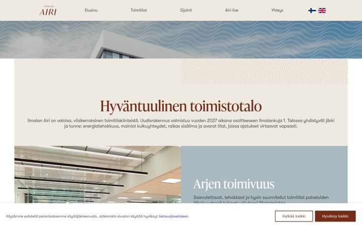 Screenshot of ilmalanairi.fi