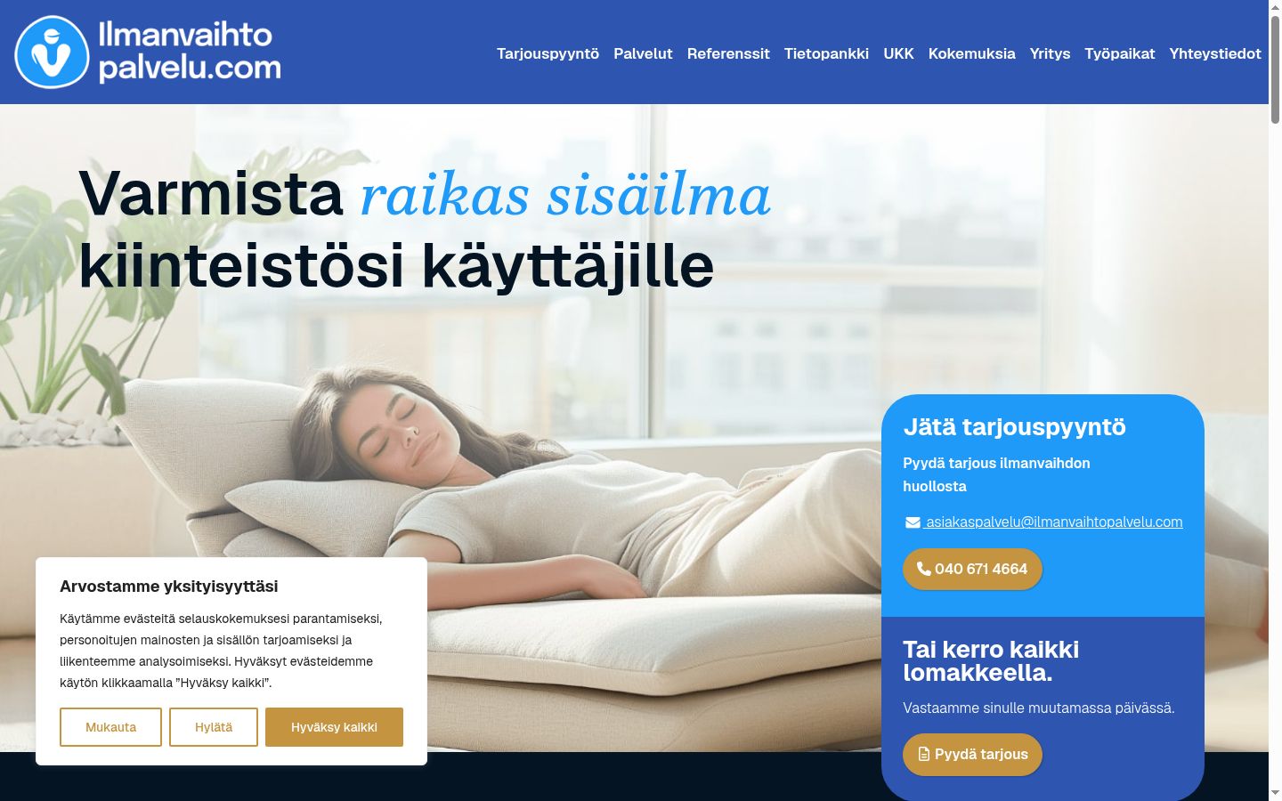 Screenshot tal-banner tal-kunsens muri qabel kwalunkwe interazzjoni