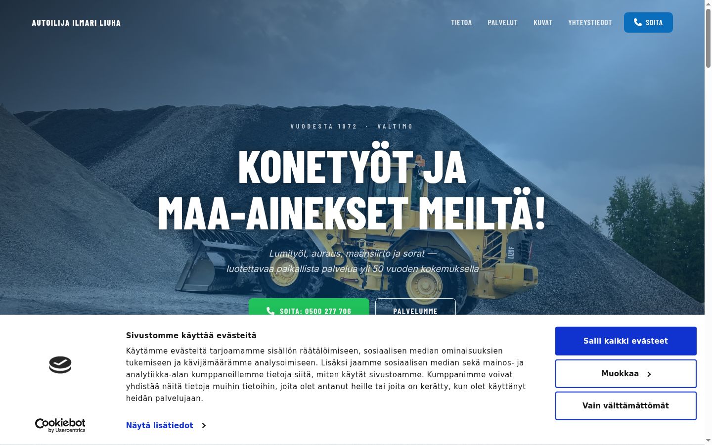 Screenshot tal-banner tal-kunsens muri qabel kwalunkwe interazzjoni