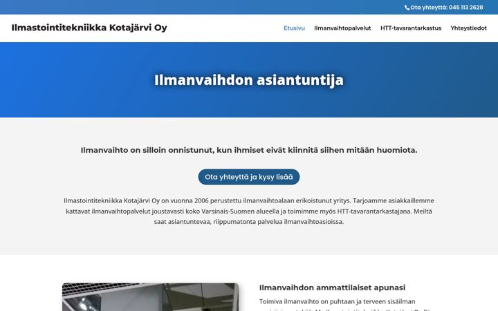 Screenshot of ilmastointitekniikka.com