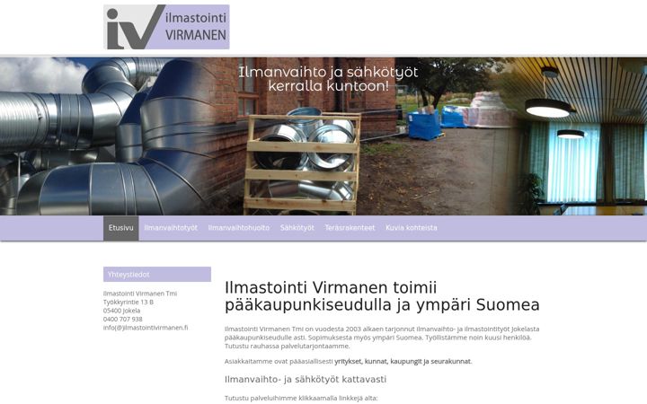 Screenshot of ilmastointivirmanen.fi