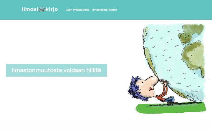 Screenshot of ilmastokirjo.fi