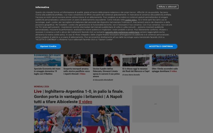 Screenshot di ilmattino.it
