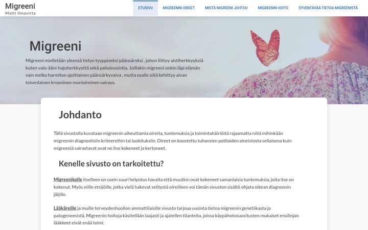 Snímek obrazovky ilmavirtamigreeni.com
