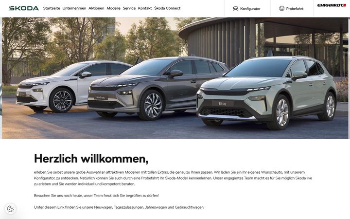 Screenshot of ilmenau.skoda-auto.de