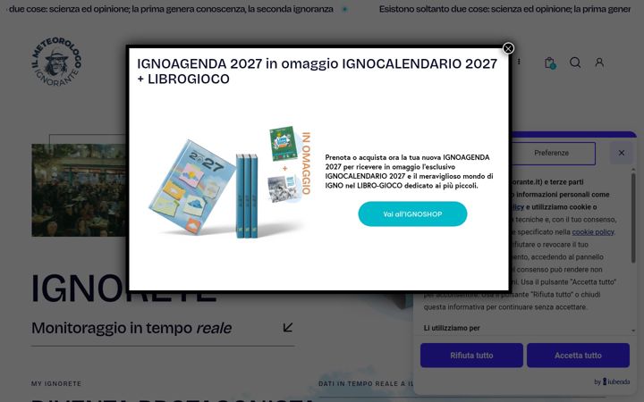Screenshot of ilmeteorologoignorante.it