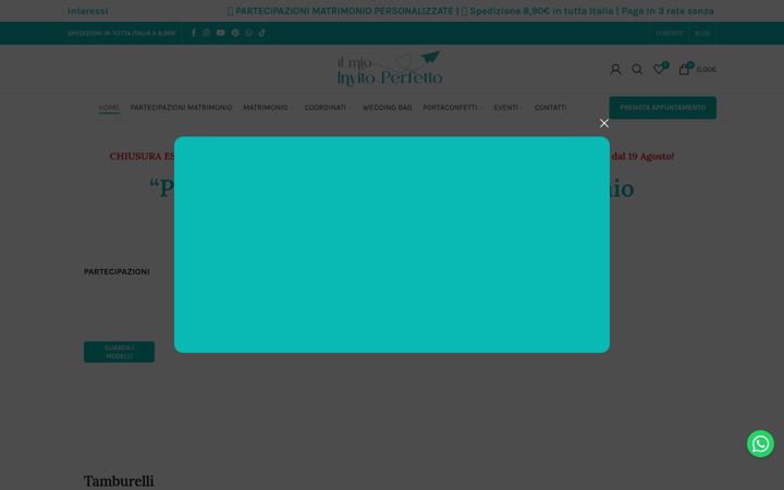 Screenshot of ilmioinvitoperfetto.it