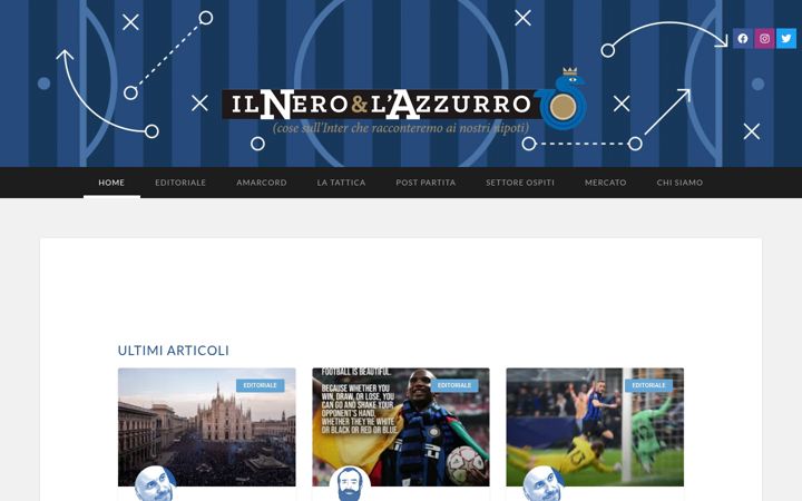 Screenshot of ilneroelazzurro.com