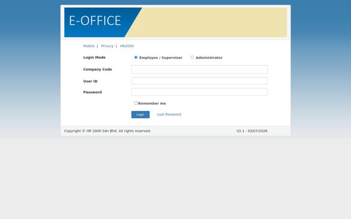 Screenshot of iloginhr.com