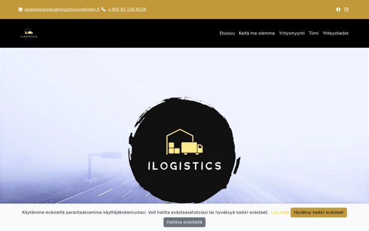 Zrzut ekranu ilogisticsvirallinen.fi