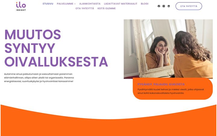 Екранна снимка на iloinsight.fi