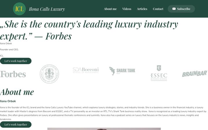 Екранна снимка на ilonacallsluxury.com