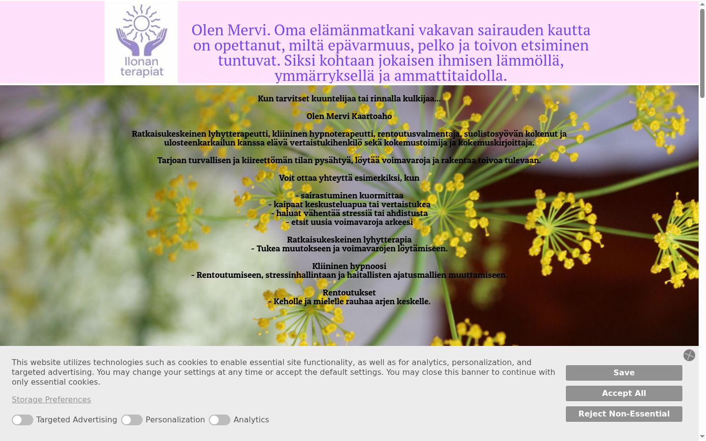 Screenshot tal-banner tal-kunsens muri qabel kwalunkwe interazzjoni