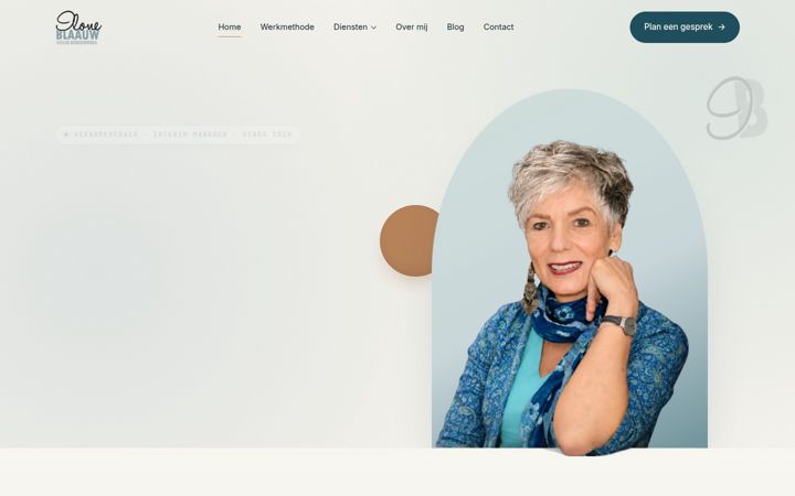 Screenshot van iloneblaauw.nl