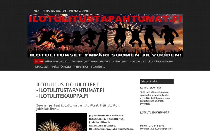 Screenshot of ilotulitustapahtumat.fi