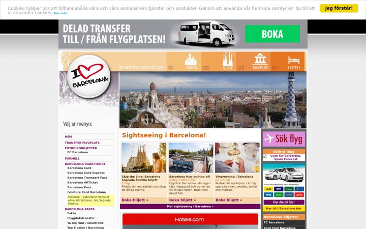 Screenshot of ilovebarcelona.se