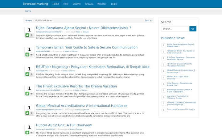 Screenshot of ilovebookmarking.com
