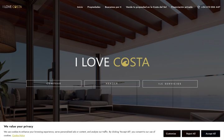 Screenshot of ilovecosta.com