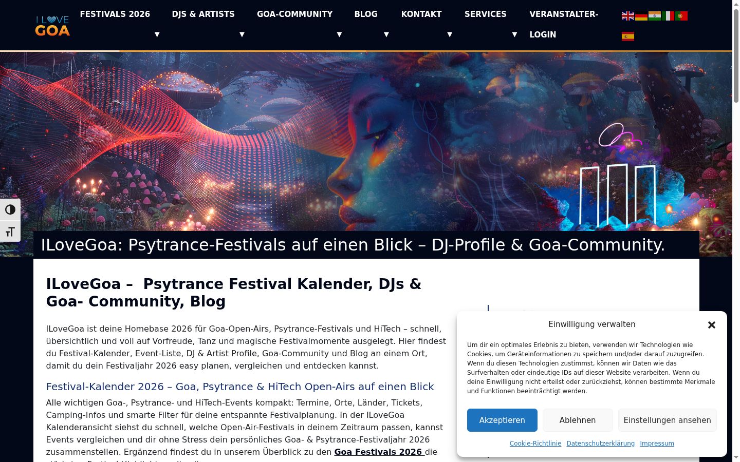 Screenshot tal-banner tal-kunsens muri qabel kwalunkwe interazzjoni