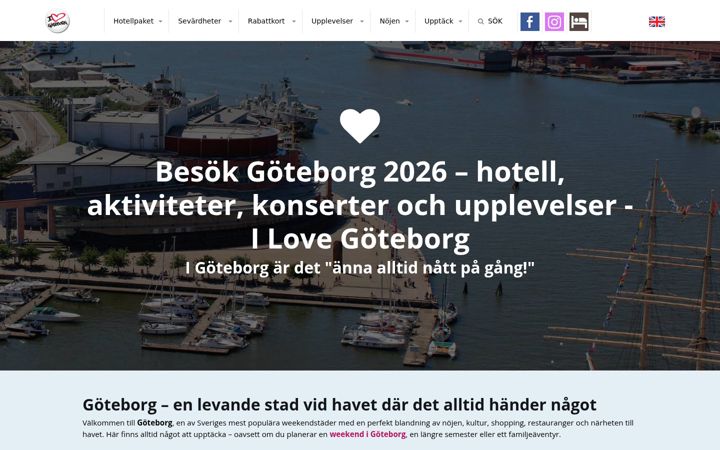 Screenshot of ilovegoteborg.se