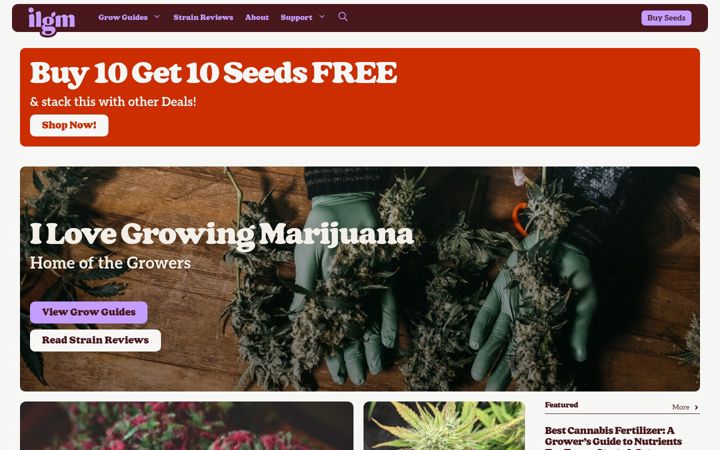 Screenshot of ilovegrowingmarijuana.com