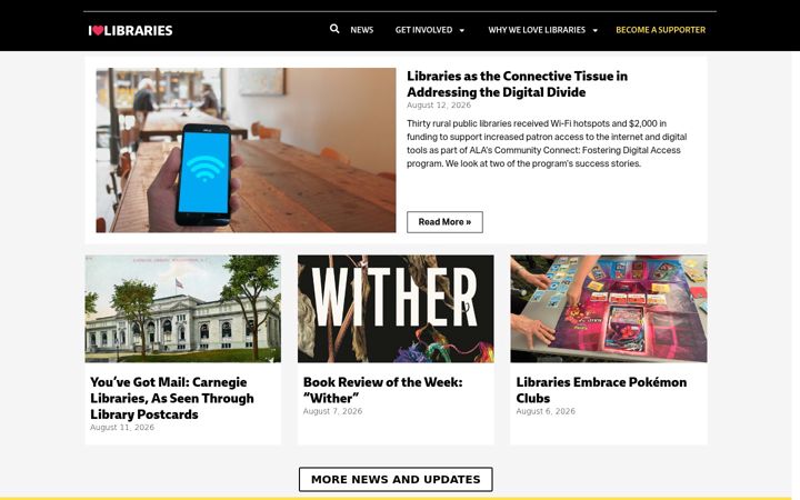 Screenshot of ilovelibraries.org